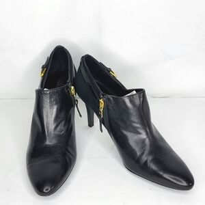 Lauren Ralph Lauren Black Leather Booties Size 9B‎ #1293
